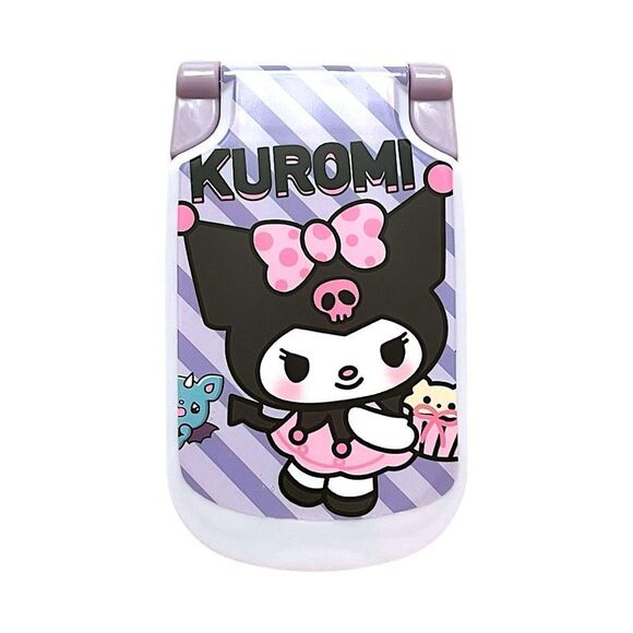 🤯5/$20🤯 Kuromi Pink Bow Fold Over Mirror With Comb - Picture 1 of 4